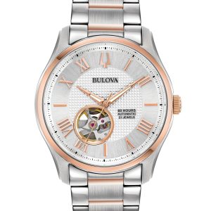 Bulova Wilton Mens Silver Watch 98A213 Stainless Steel – One Size