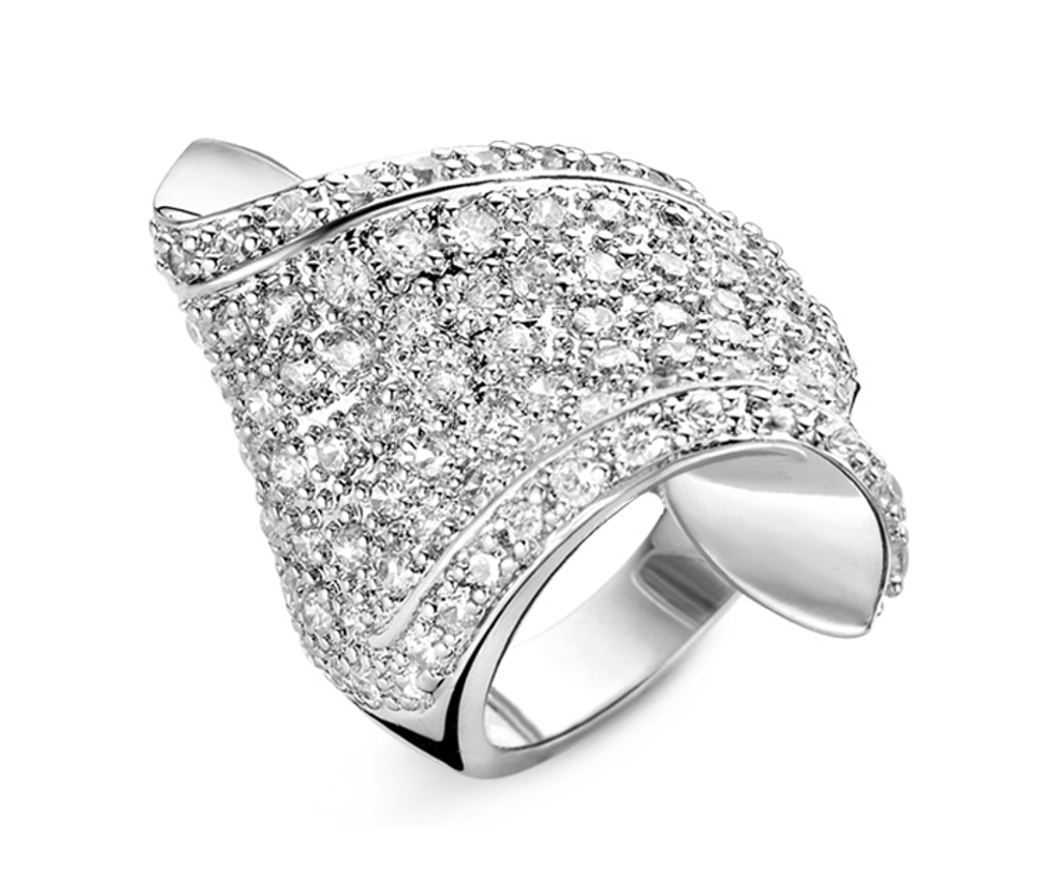 Orphelia WoMens 925 Sterling Silver Ring - R-4372 - Size O 1/2