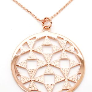 Orphelia WoMens 925 Sterling Silver Chain with Pendant – Rose ZH-6037/1 – One Size