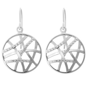 Orphelia ‘Amabella’ WoMens 925 Sterling Silver Drop Earrings – ZO-7098 – One Size