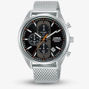 Lorus Mens Chronograph Mesh Strap Watch RM351GX9