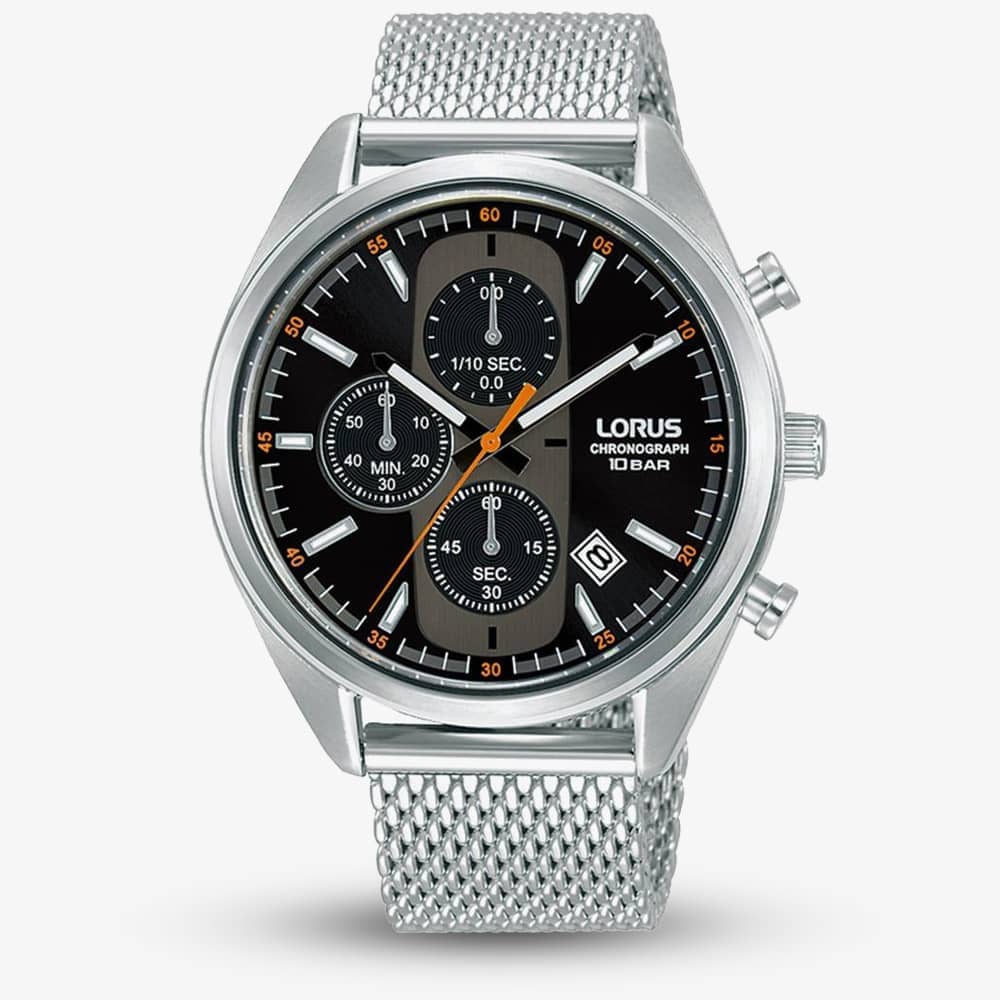 Lorus Mens Chronograph Mesh Strap Watch RM351GX9