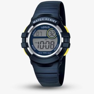 Lorus Mens Navy Plastic Digital Watch R2381HX9