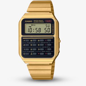 Casio Unisex Gold Tone Digital Calculator Watch CA-500WEG-1AEF