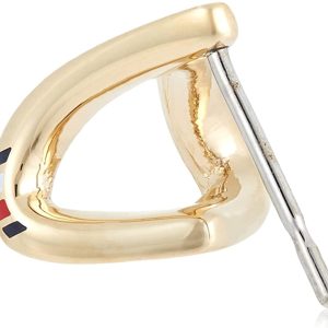 Tommy Hilfiger WoMens Stainless Steel Stud Earrings – Gold 2780364 – One Size