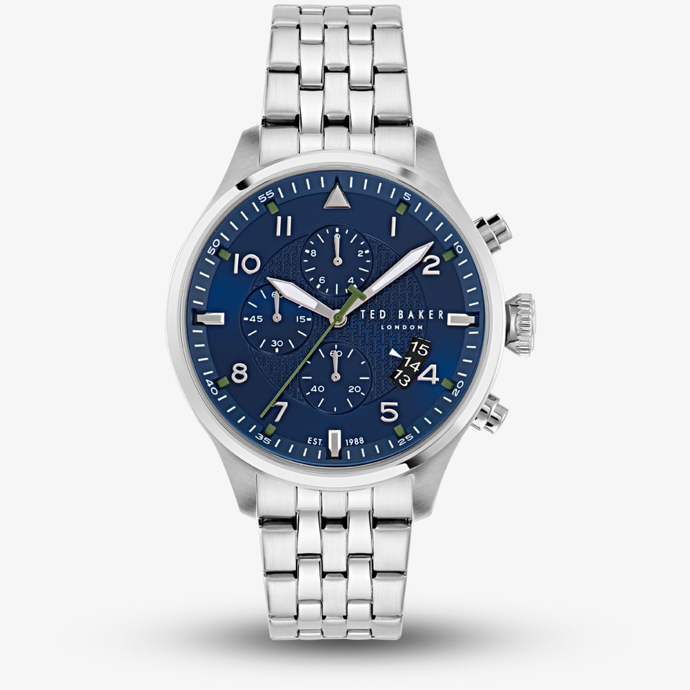 Ted Baker Silver & Blue Watch BKPFMF4109I