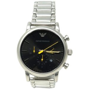 Emporio Armani Mens AR11324 Luigi Chronograph Silver Watch Stainless Steel – One Size