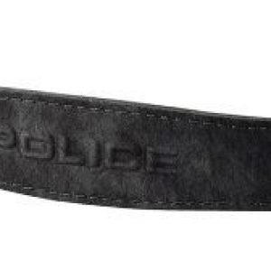 Police Unisex : “CHORD” GREY LEATHER Watch WITH 3D LOGO BUCKLE – Silver – One Size