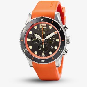 Elliot Brown Bloxworth Chronograph Orange Rubber Watch 929-019-R05