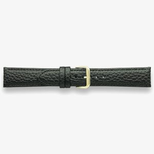 Darlena Harrow Black Leather Gold Buckle Watch Strap 1003