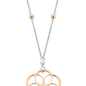 Orphelia ‘Zahara’ WoMens 925 Sterling Silver Chain with Pendant – Silver/Rose ZK-7182 – Silver & Rose Gold – One Size
