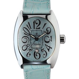 Montres de Luxe : womens bisanzio blue watch Leather – One Size