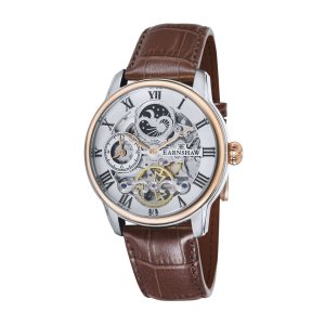 Thomas Earnshaw Longitude Mens Automatic Tuscan White Watch ES-8006-03 – Silver & Brown – One Size