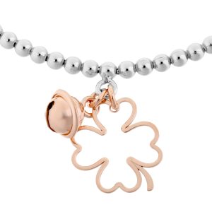 Orphelia WoMens 925 Sterling Silver Bracelet – Silver/Rose ZA-7110 – Silver & Rose Gold – One Size