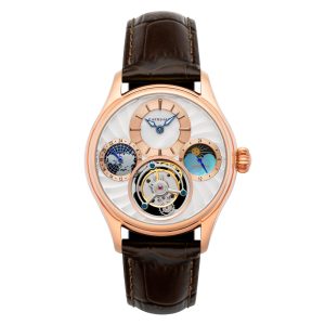 Thomas Earnshaw Mens Celestial Huggins Mechanical Watch – White Leather – One Size