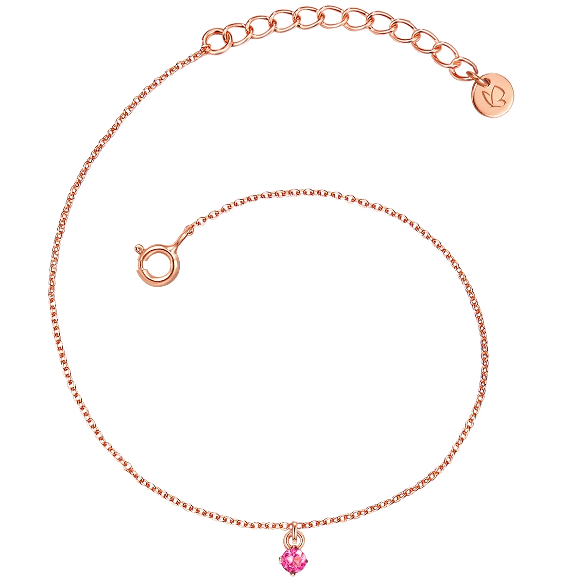 Glanzstücke München Womens Female Sterling Silver Bracelet - Rose Gold - One Size