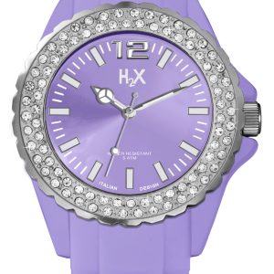Hourex H2x: womens reef stones purple watch Rubber – One Size