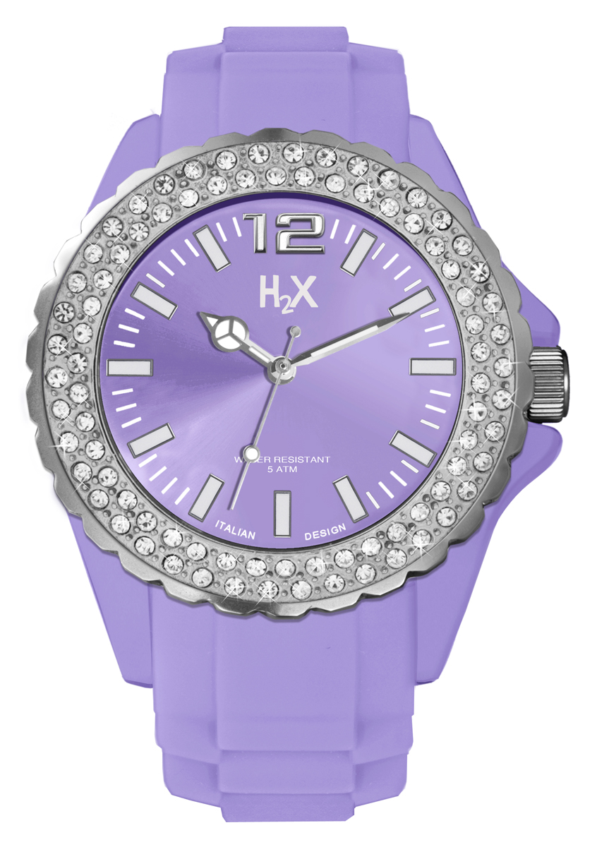 Hourex H2x: womens reef stones purple watch Rubber - One Size