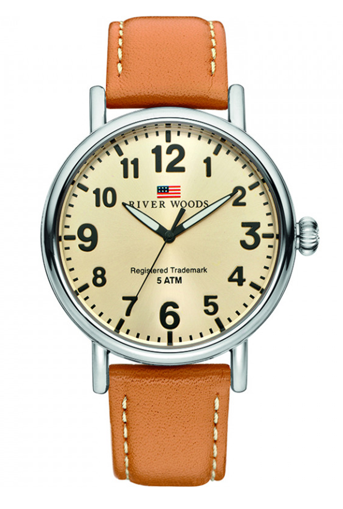 River Woods Sacramento Mens Brown Watch RW420017 Leather - One Size