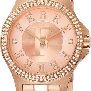 Ferre Milano Womens FM1L022M0081 Rose Gold Watch/Band/Dial – Silver & Gold – One Size