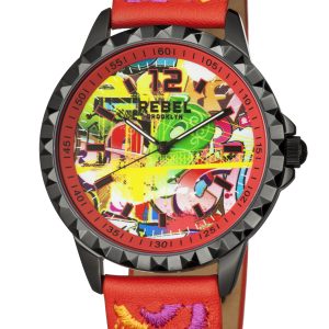 Rebel Womens Dumbo Red Dial Leather Watch – One Size