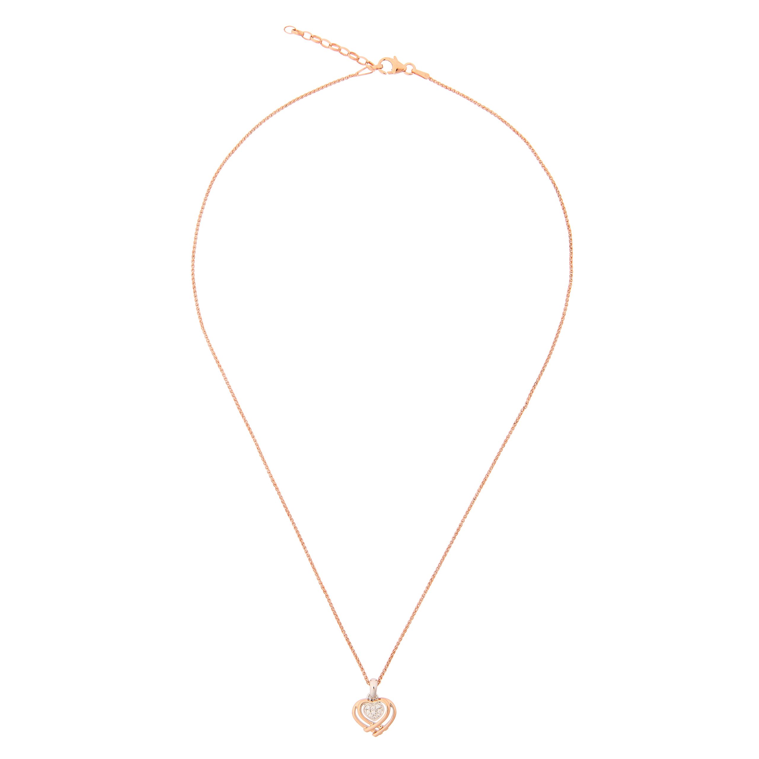 Orphelia 'Anni' WoMens 925 Sterling Silver Chain with Pendant - Silver/Rose zh-7368 RG - Silver & Rose Gold - One Size