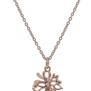 Orphelia WoMens 925 Sterling Silver Chain with Pendant – Rose ZH-6027/1 – One Size
