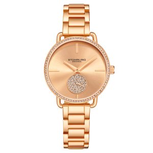 Stührling Womens Rose Gold Astraea Quartz 38mm – One Size