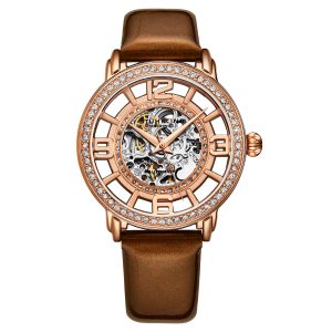 Stührling Womens Rose Gold Winchester Automatic 38mm Skeleton – One Size