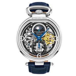 Stührling Mens Silver Automatic 46mm – One Size