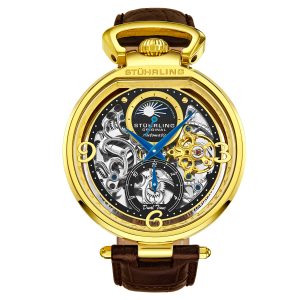 Stührling Mens Gold Automatic 46mm – One Size