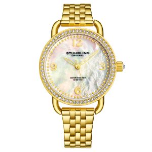 Stührling Womens Gold Symphony Quartz 38mm – One Size