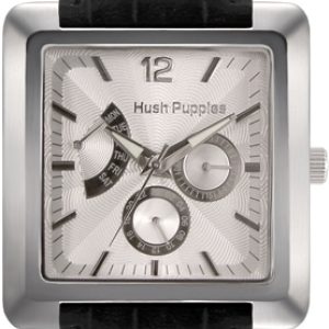 Hush Puppies Mens WATCH – Black Leather – One Size