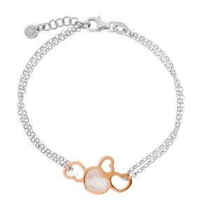Orphelia ‘Maliya’ WoMens 925 Sterling Silver Bracelet – Silver/Rose ZA-7388 – Silver & Rose Gold – One Size