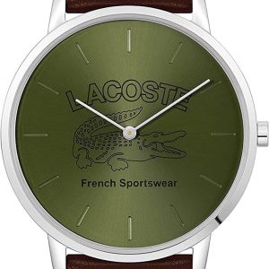 Lacoste Crocorigin Mens Green Watch 2011212 Leather (archived) – One Size