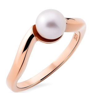 Orphelia WoMens 925 Sterling Silver Ring – Rose ZR-7507/RG – Size O 1/2