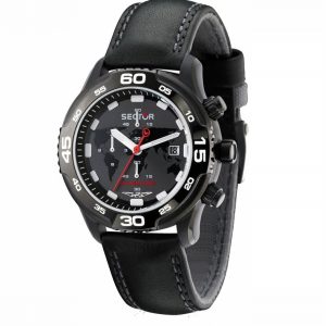 Sector : Mountain Adventure Mens Black Watch.. Leather – One Size