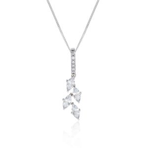 Silver Marquise Reduce Cubic Zirconia Drop Pendant