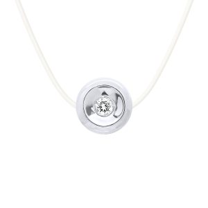Diadema Womens – Necklace – Nylon – White Diamond – One Size