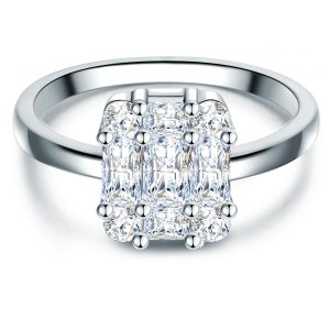 Tresor 1934 Womens Trilani Feminine Sterling Silver Ring – Dimension N