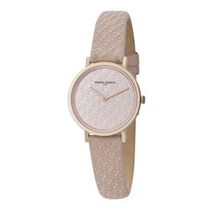 Pierre Cardin Belleville Pc Monogram WoMens Beige Watch CBV.1504 Leather – One Size
