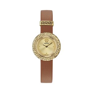 Versace La Greca WoMens Brown Watch VE8C00124 Leather (archived) – One Size