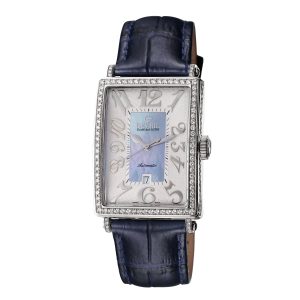 Gevril WoMens 6207NV Glamour Automatic Blue Diamond Watch – White – One Size