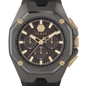 Philipp Plein Octagon Mens Black Watch PWTBA0323 Silicone – One Size