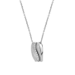 Orphelia WoMens 925 Sterling Silver Pendant with Chain – White ZH-4481 – One Size