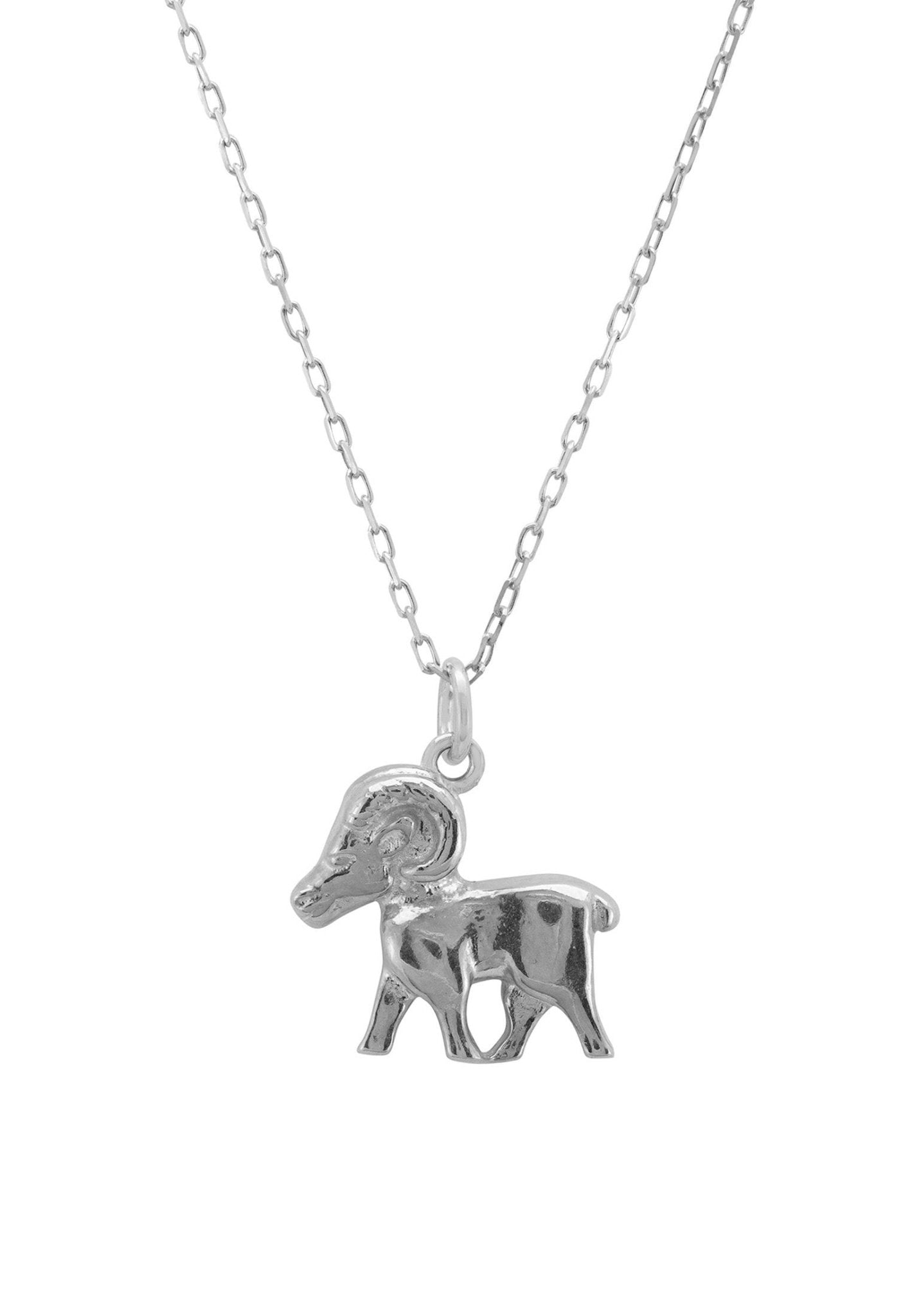 Latelita Womens Zodiac Star Sign Necklace Silver Aries - Yellow Sterling Silver - One Size