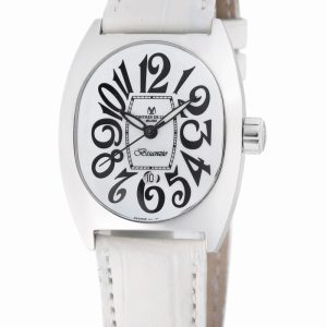 Montres de Luxe : womens bisanzio white watch Leather – One Size