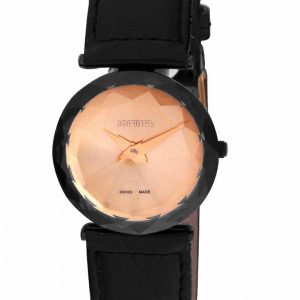 Jowissa : Magic Sapphire WoMens Gold Watch – Black – One Size