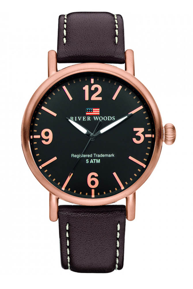 River Woods Delaware Mens Brown Watch RW420034 Leather - One Size