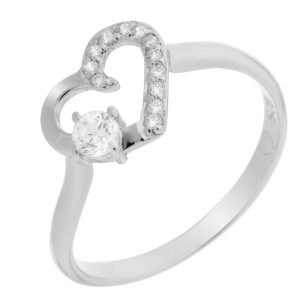 Orphelia WoMens 925 Sterling Silver Ring – ZR-7080 – Size O 1/2